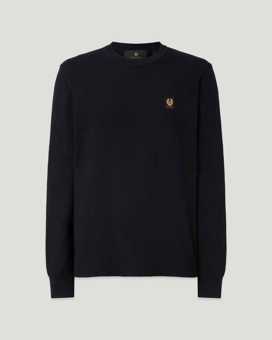 Belstaff Blue Men's Coast Knitted Jumper Cotton Silk Pique for men