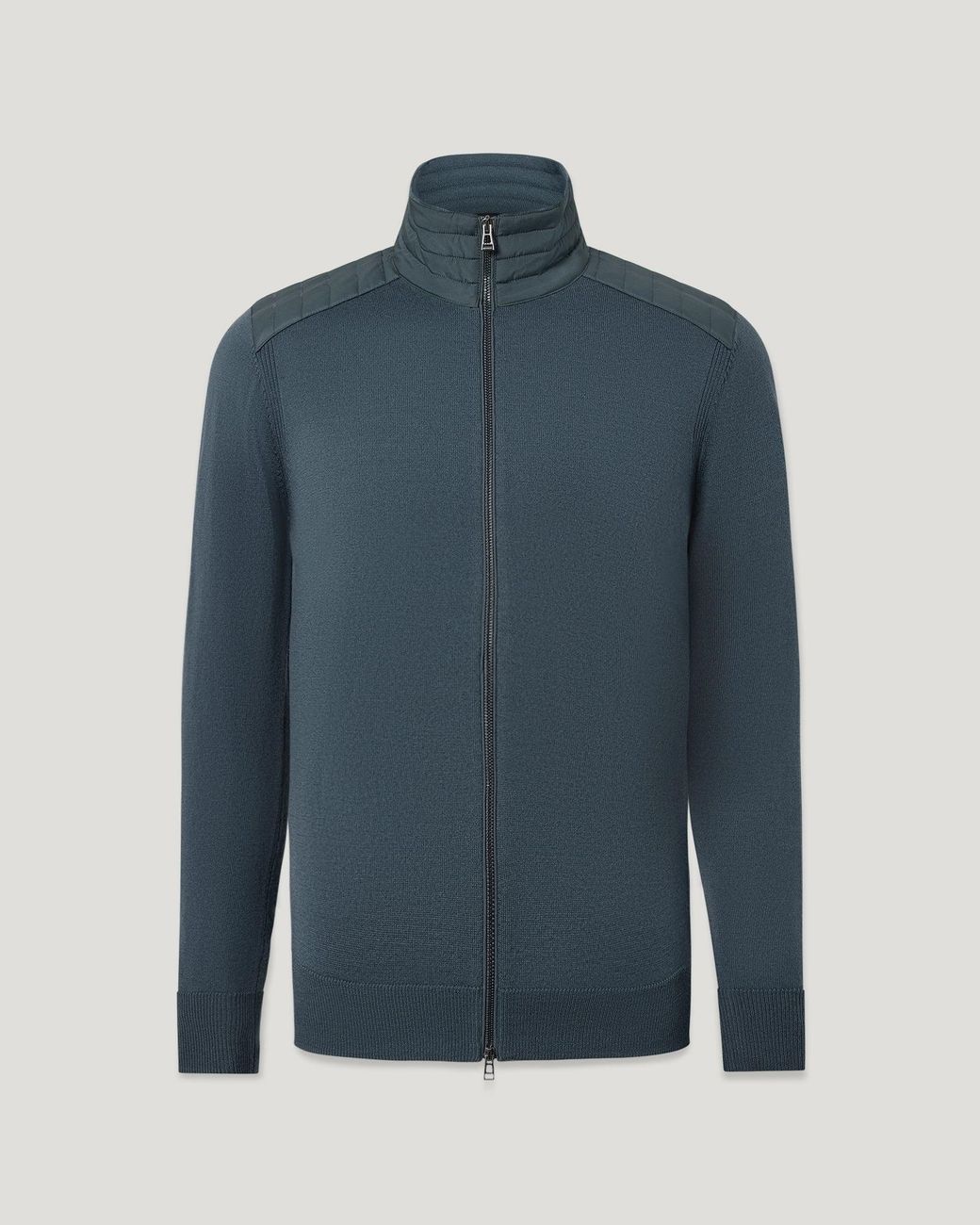 Belstaff Blue Men's Kelby Zip Cardigan Merino Wool for men