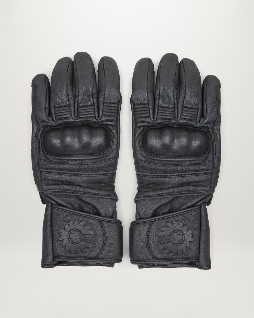 Black Belstaff Corgi Leather Motorcycle Gloves 