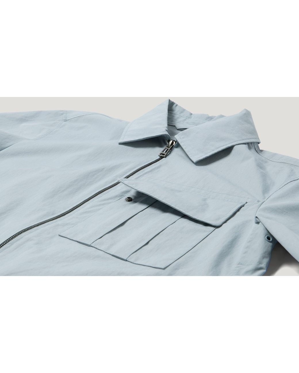 Belstaff Blue Men's Cargo Overshirt Compact Technical Cotton for men