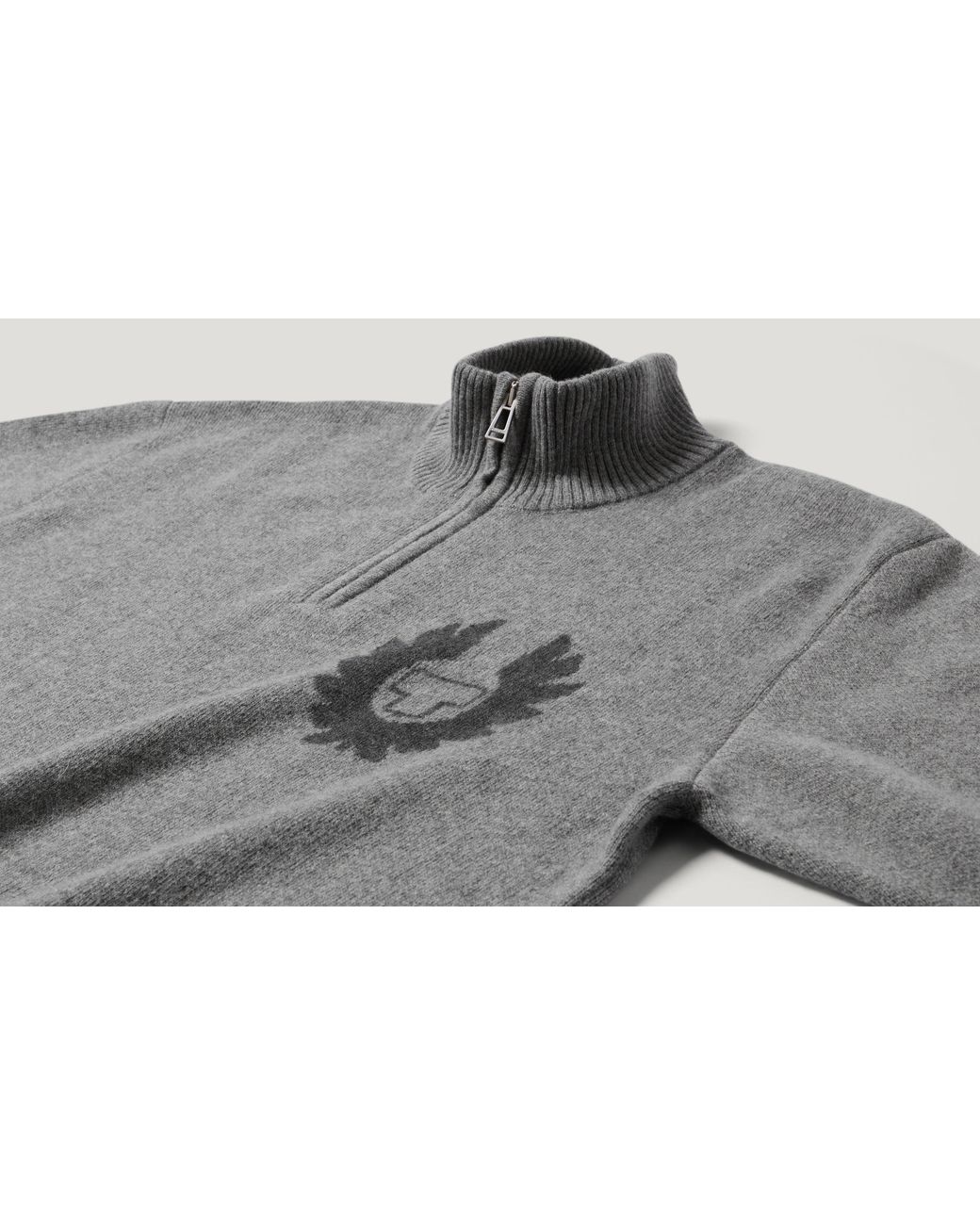 Belstaff Gray Men's Competition Spray Graphic Knit Wool Blend for men