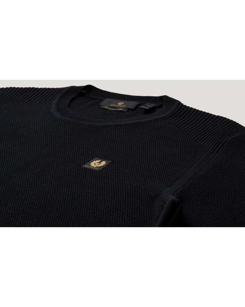 Belstaff Blue Men's Coast Knitted Jumper Cotton Silk Pique for men