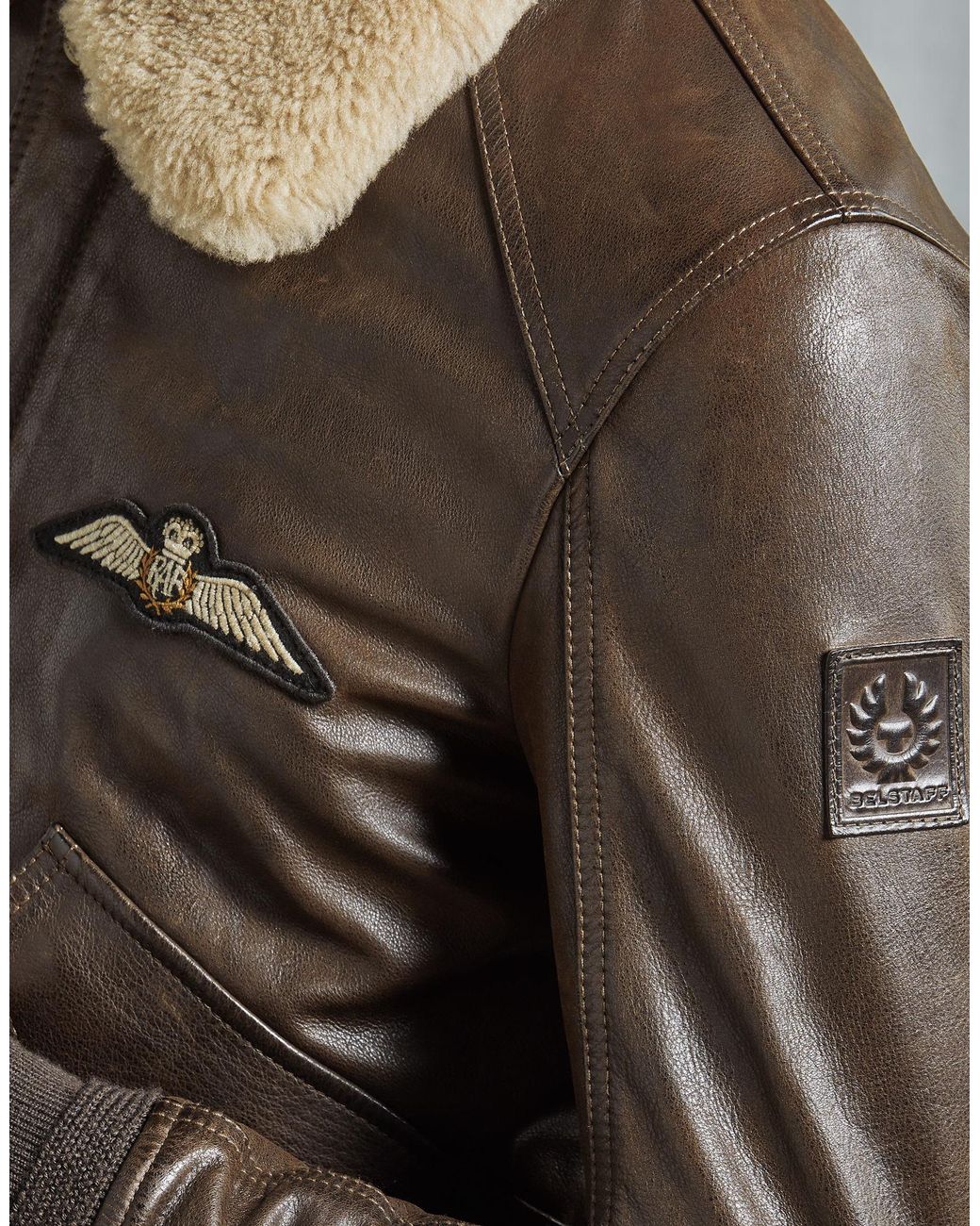 Belstaff Leather Arne Raf Aviator Jacket in Black Brown (Brown) for Men |  Lyst UK