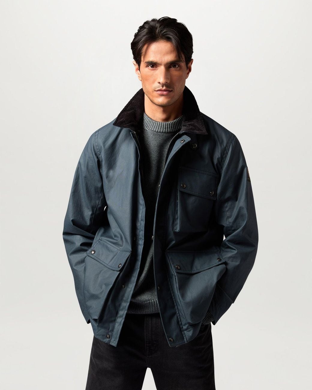 Belstaff Blue Men's Incline Jacket Waxed Cotton for men