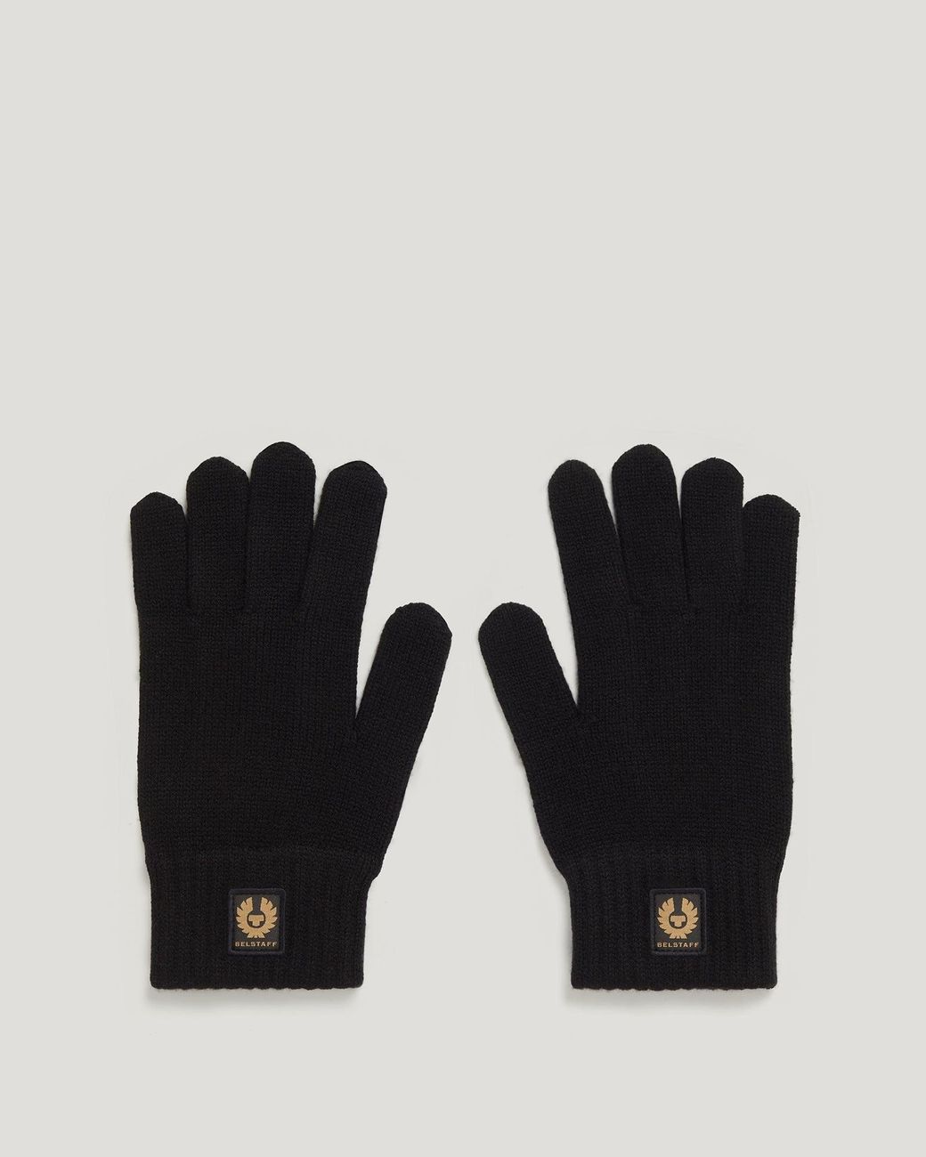 Belstaff Black Unisex Watch Gloves Wool Cashmere Blend