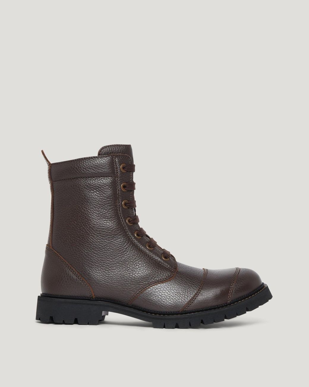 Belstaff Brown Men's Resolve Motorcycle Boots Tumbled Leather for men