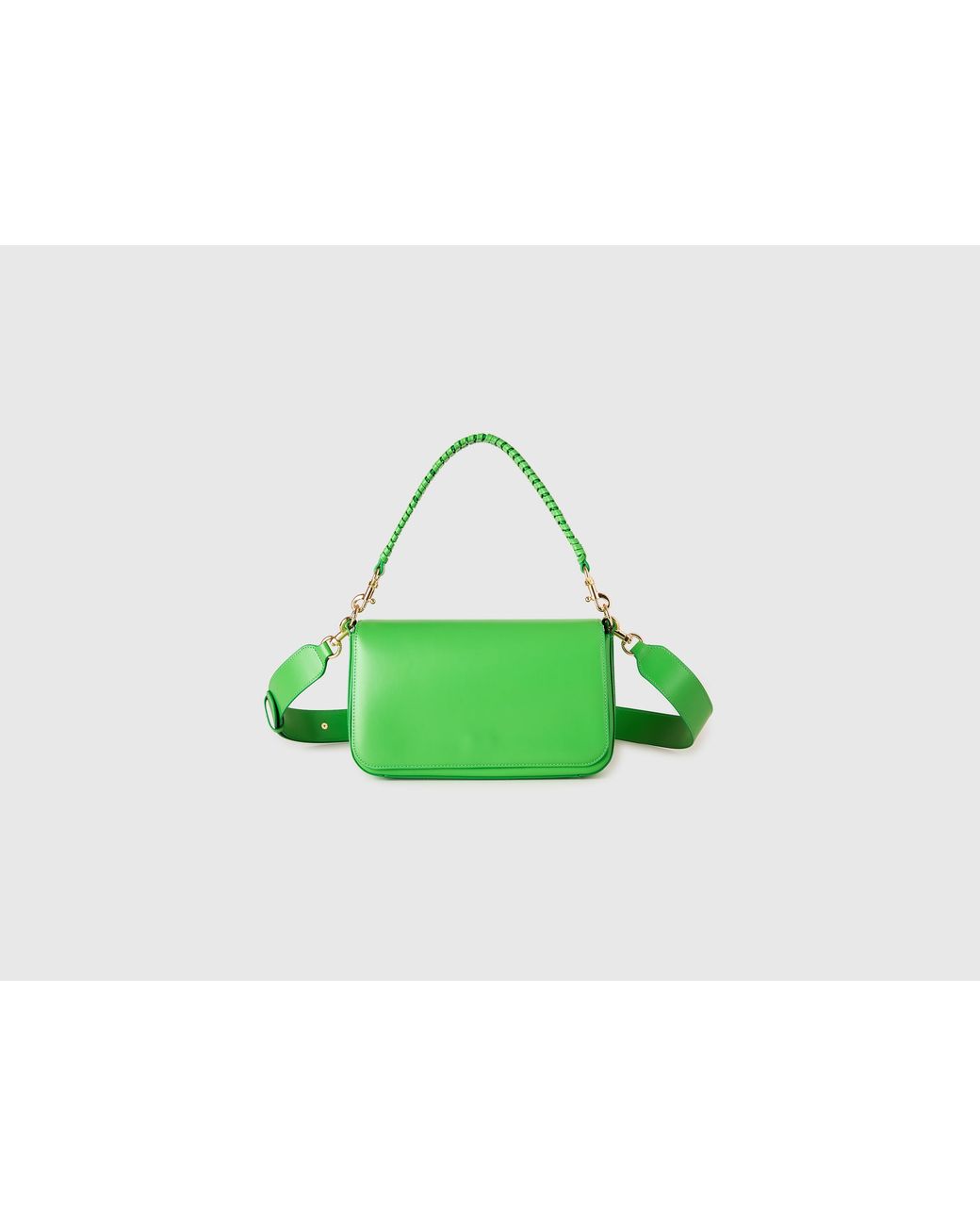 Benetton Green Benetton, Be Bag With Woven Handle
