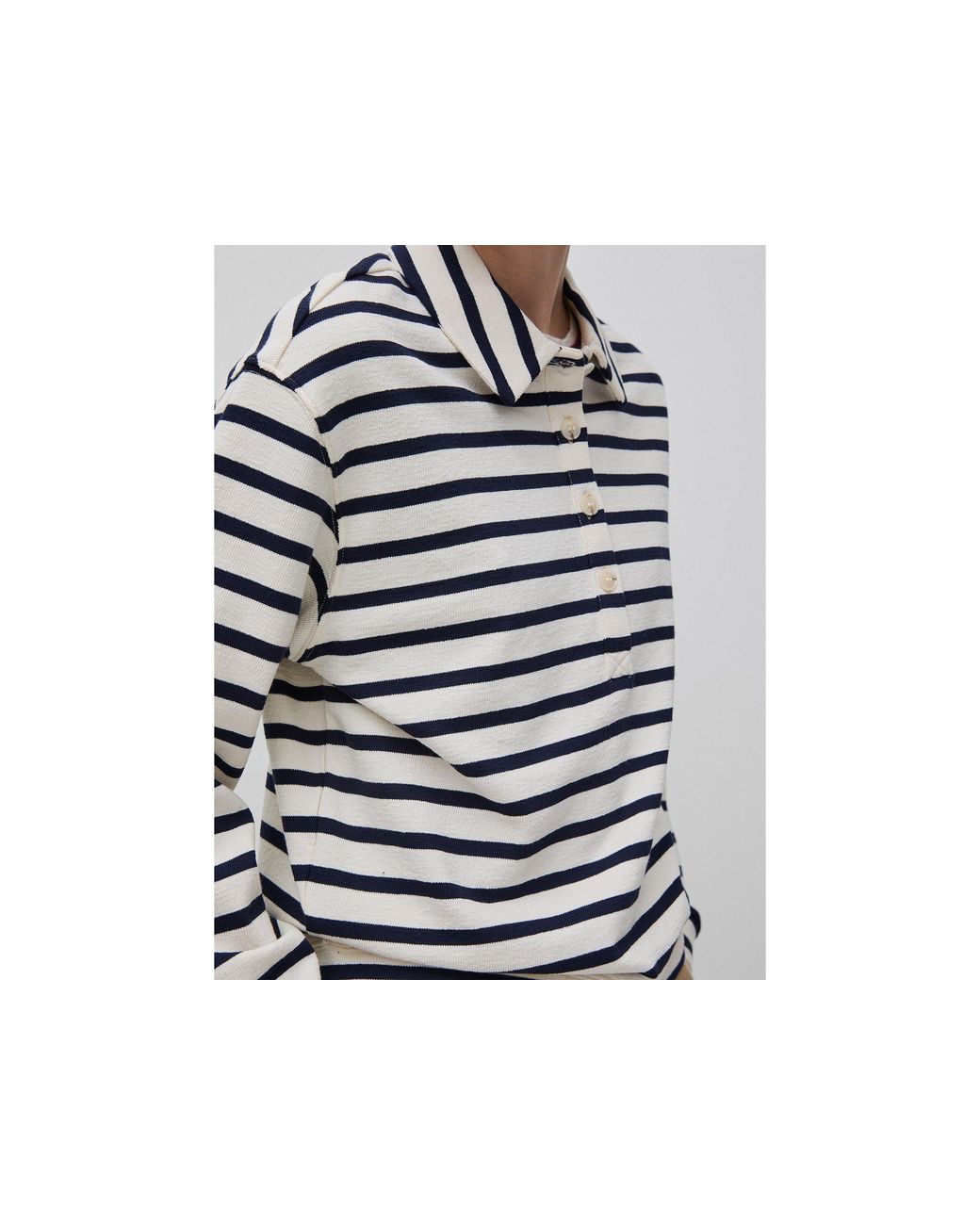 Benetton Black Benetton, Striped Sweatshirt Polo Shirt