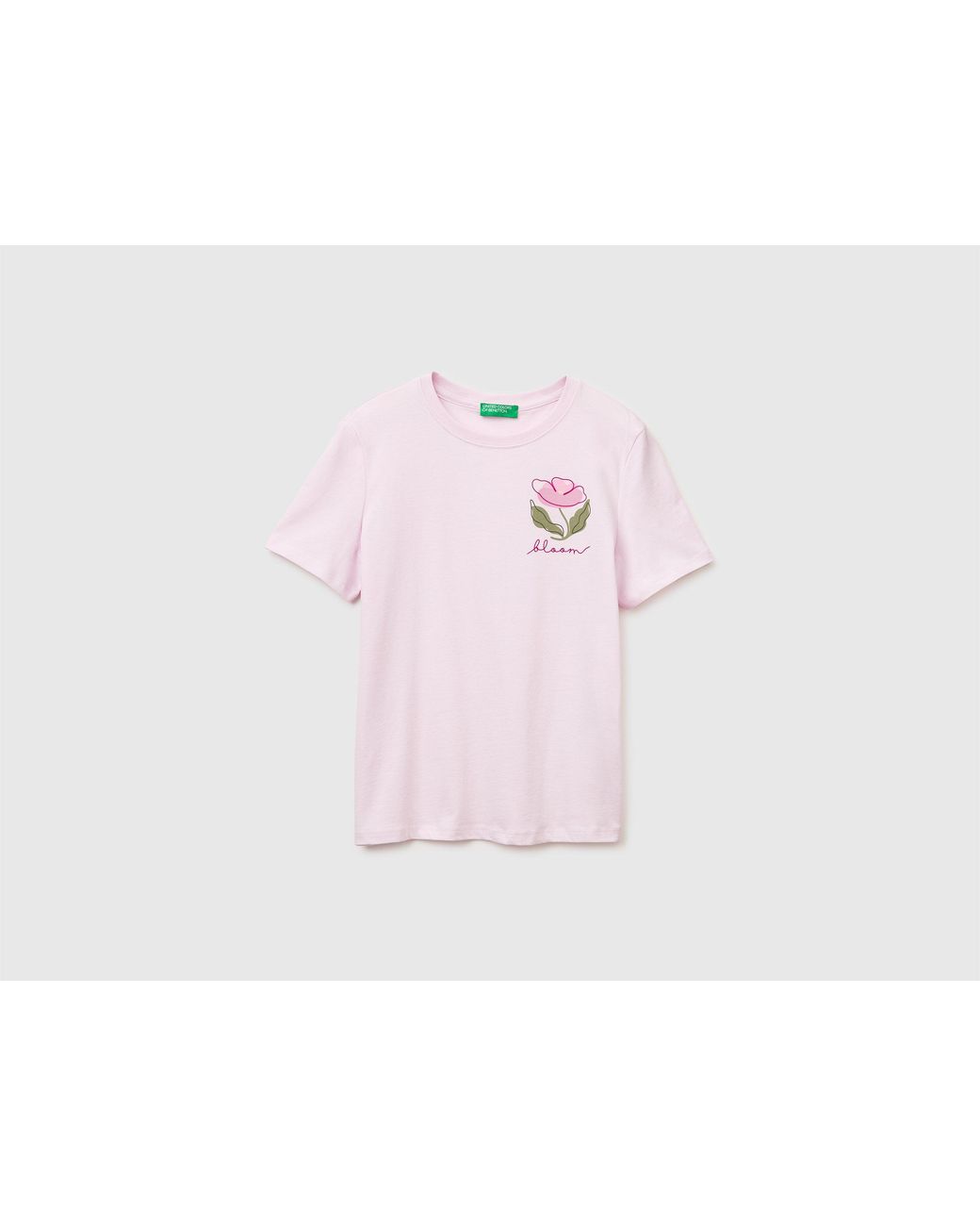 Benetton Black Benetton, T-Shirt With Flower Print