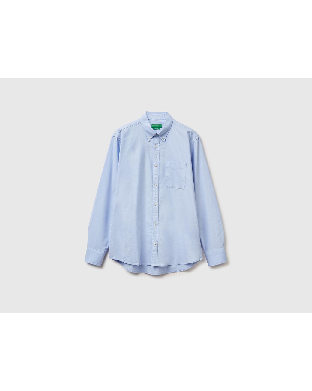 Benetton White Benetton, Regular Fit Button-Down Shirt for men