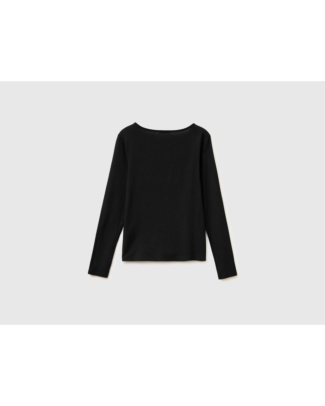 Benetton Black Benetton, Boat-Neck T-Shirt