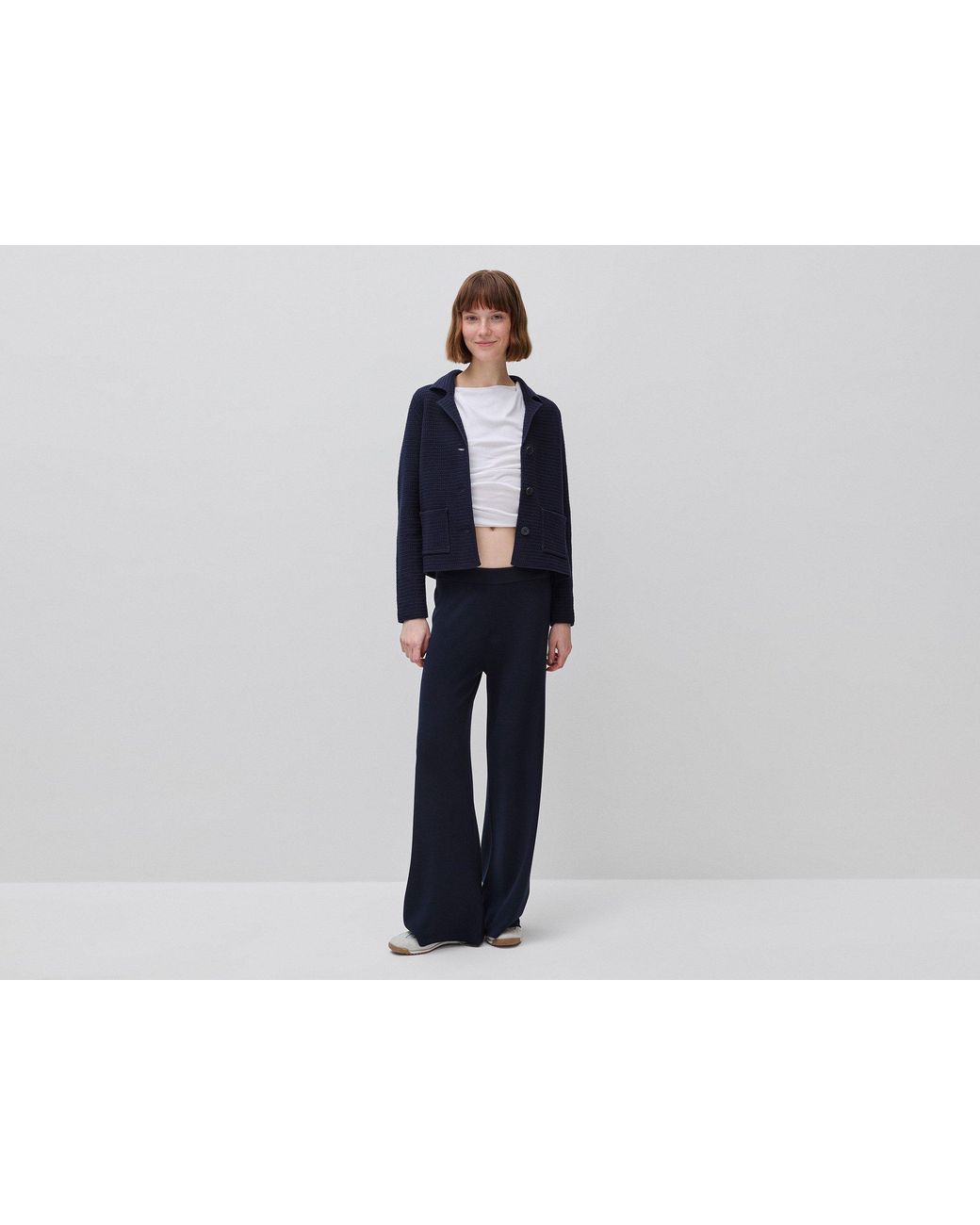 Benetton Black Benetton, 100% Cotton Knit Blazer