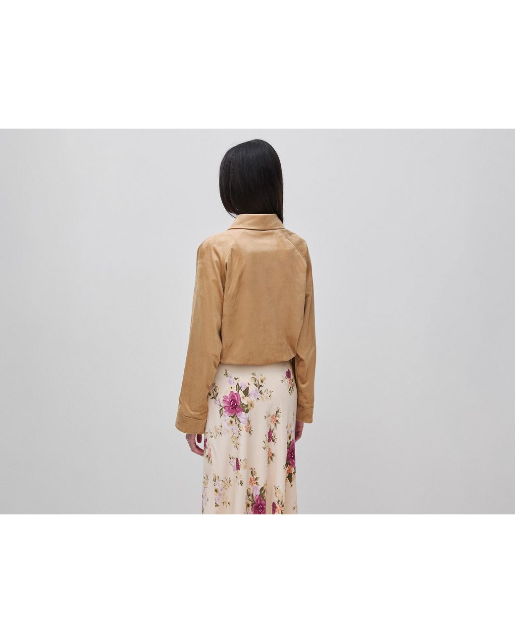 Benetton Black Benetton, Suede-Effect Jacket