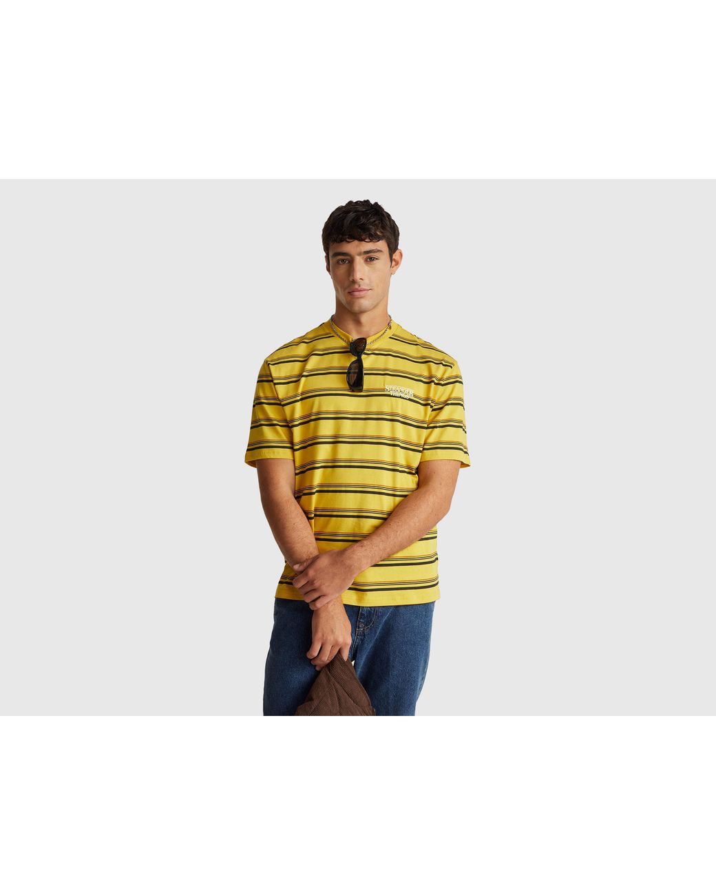 Benetton Black Benetton, Stranger Things Striped T-Shirt