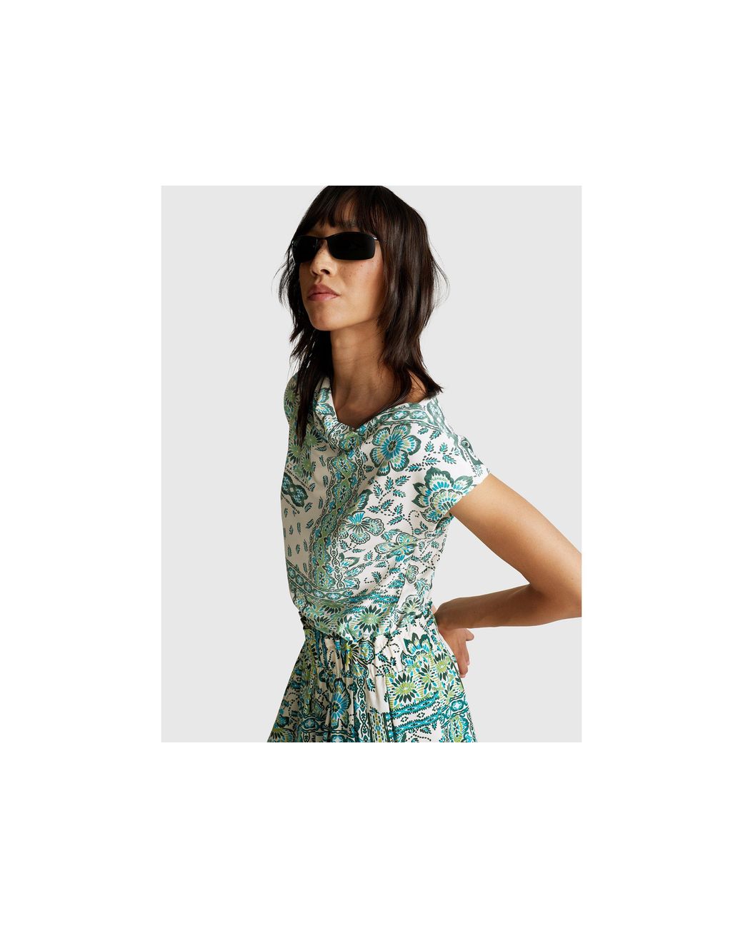 Benetton, Haut À Imprimé Bandana, Taille, Multicolore, Femme Benetton en coloris Green