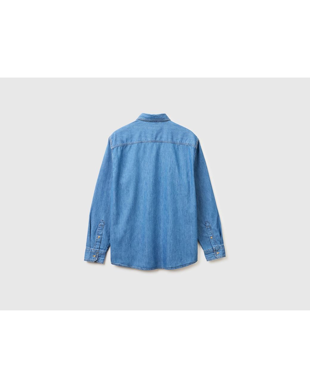 Benetton Blue Benetton, Denim Shirt for men