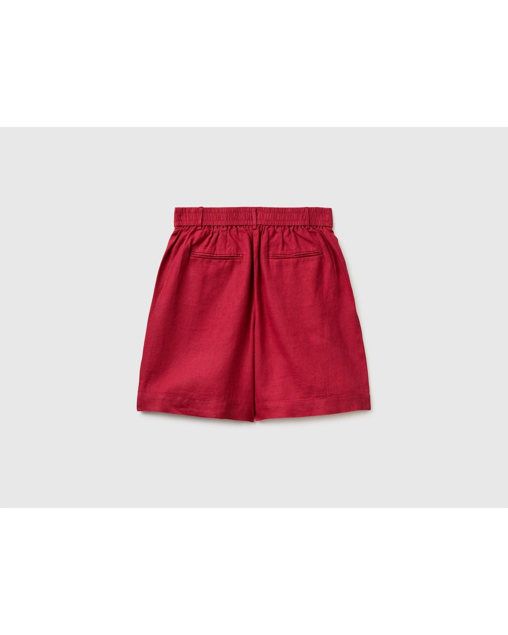 Benetton Red Benetton, Pure Linen Bermuda Shorts
