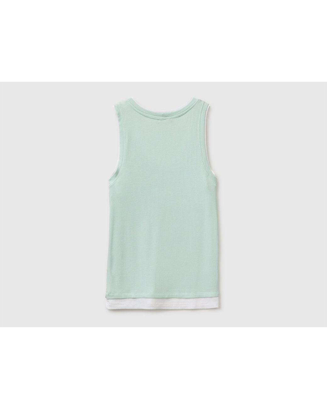 Benetton Green Benetton, Slim Fit Ribbed Tank Top