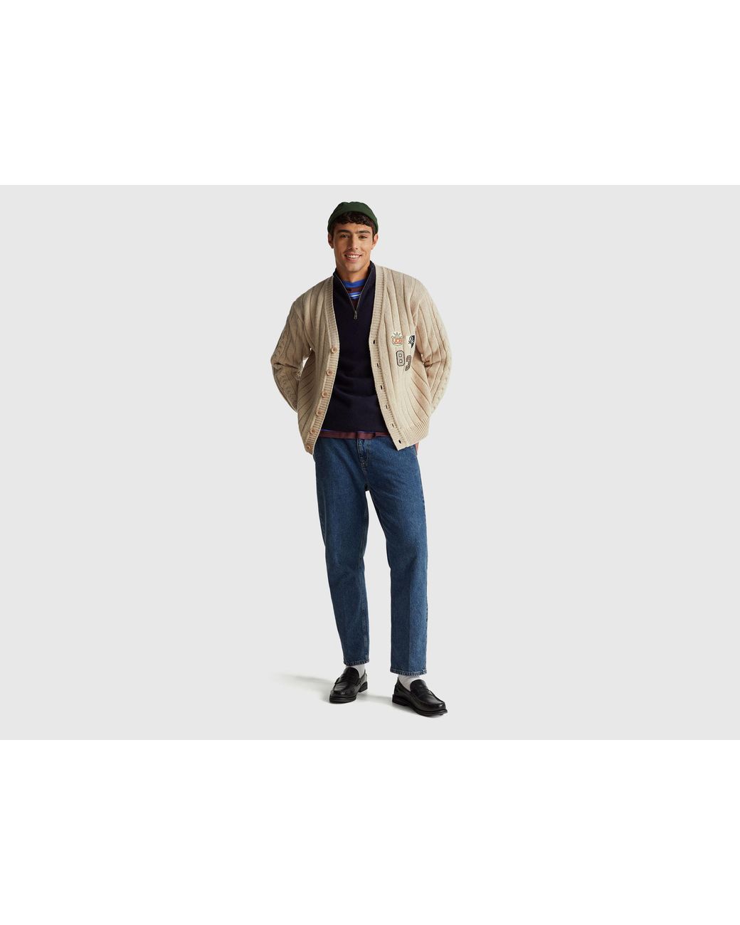 Benetton Black Benetton, Stranger Things Cardigan for men