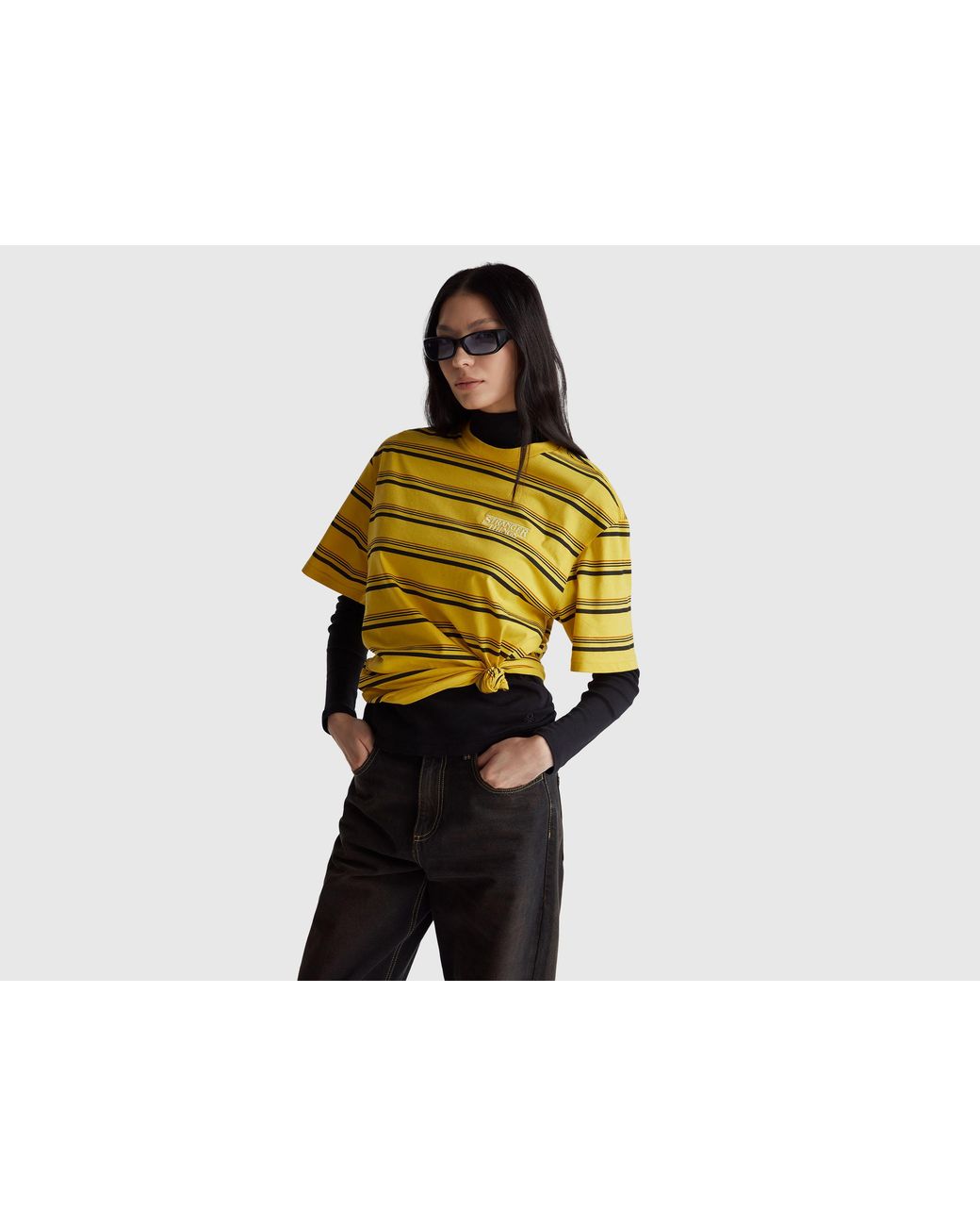 Benetton Black Benetton, Stranger Things Striped T-Shirt