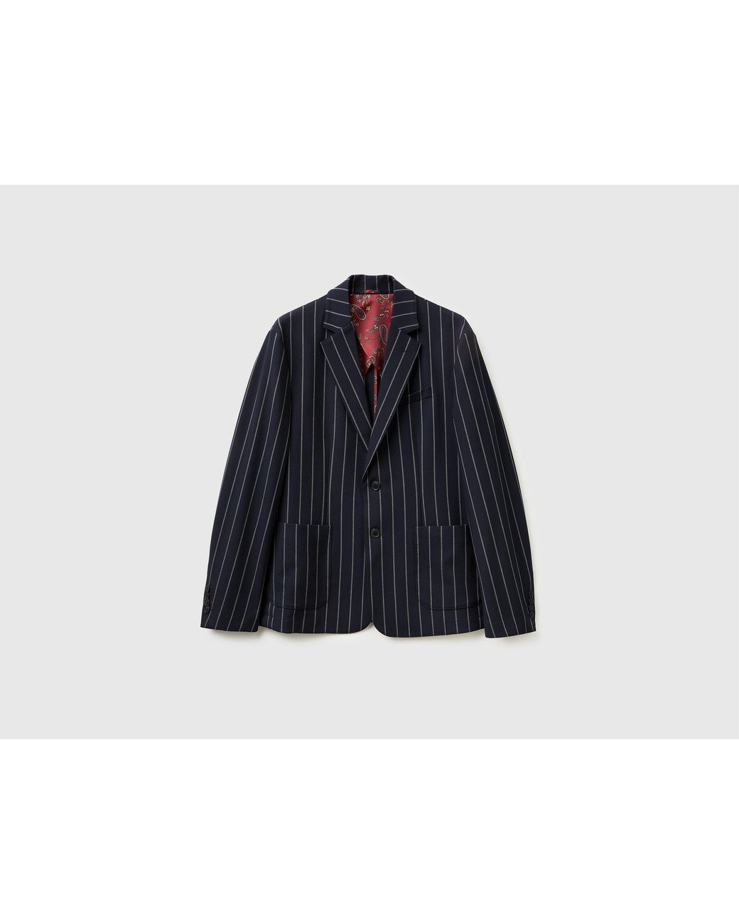 Benetton Blue Benetton, Striped Blazer for men