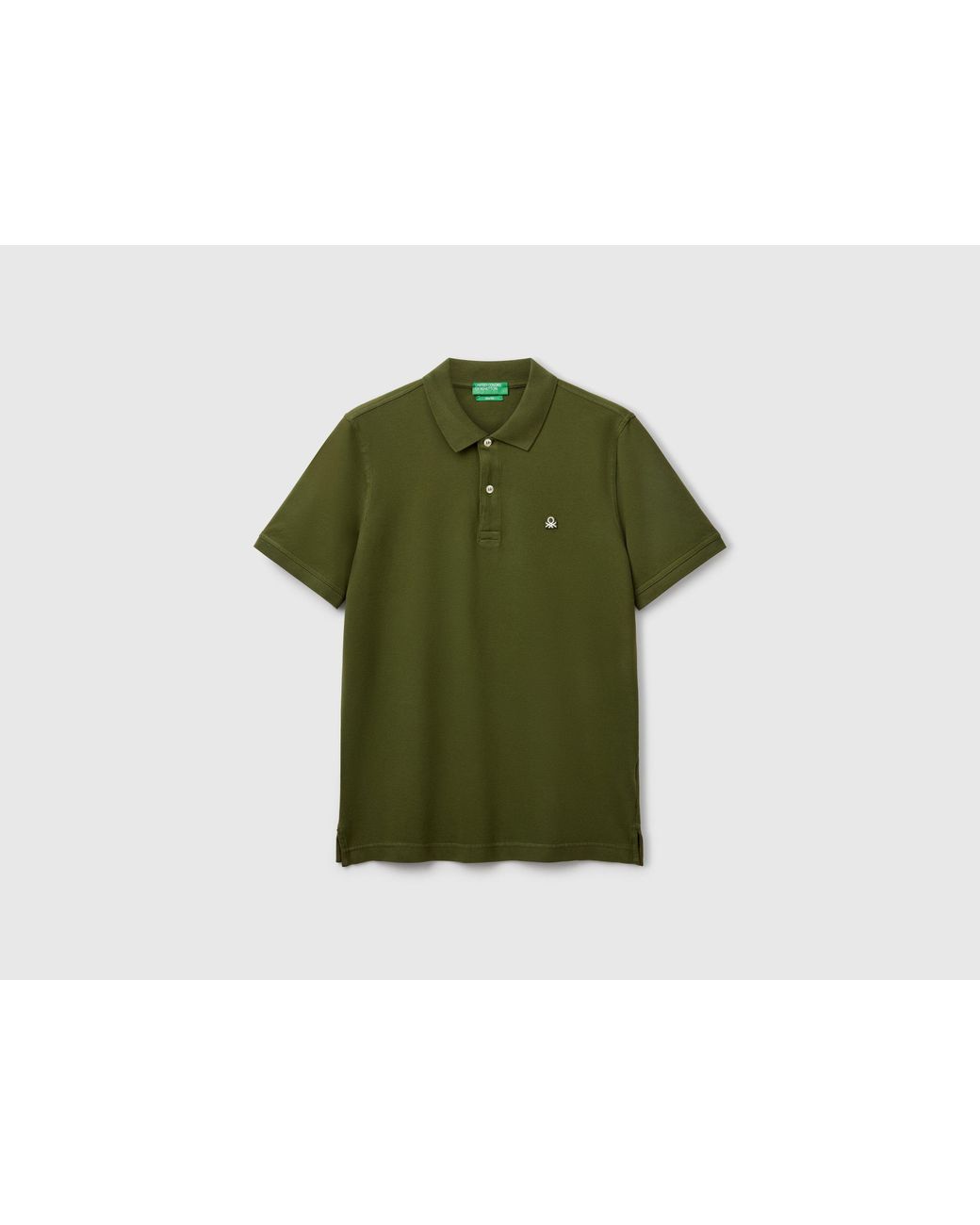 Benetton Green Benetton, Slim Fit Polo Shirt for men