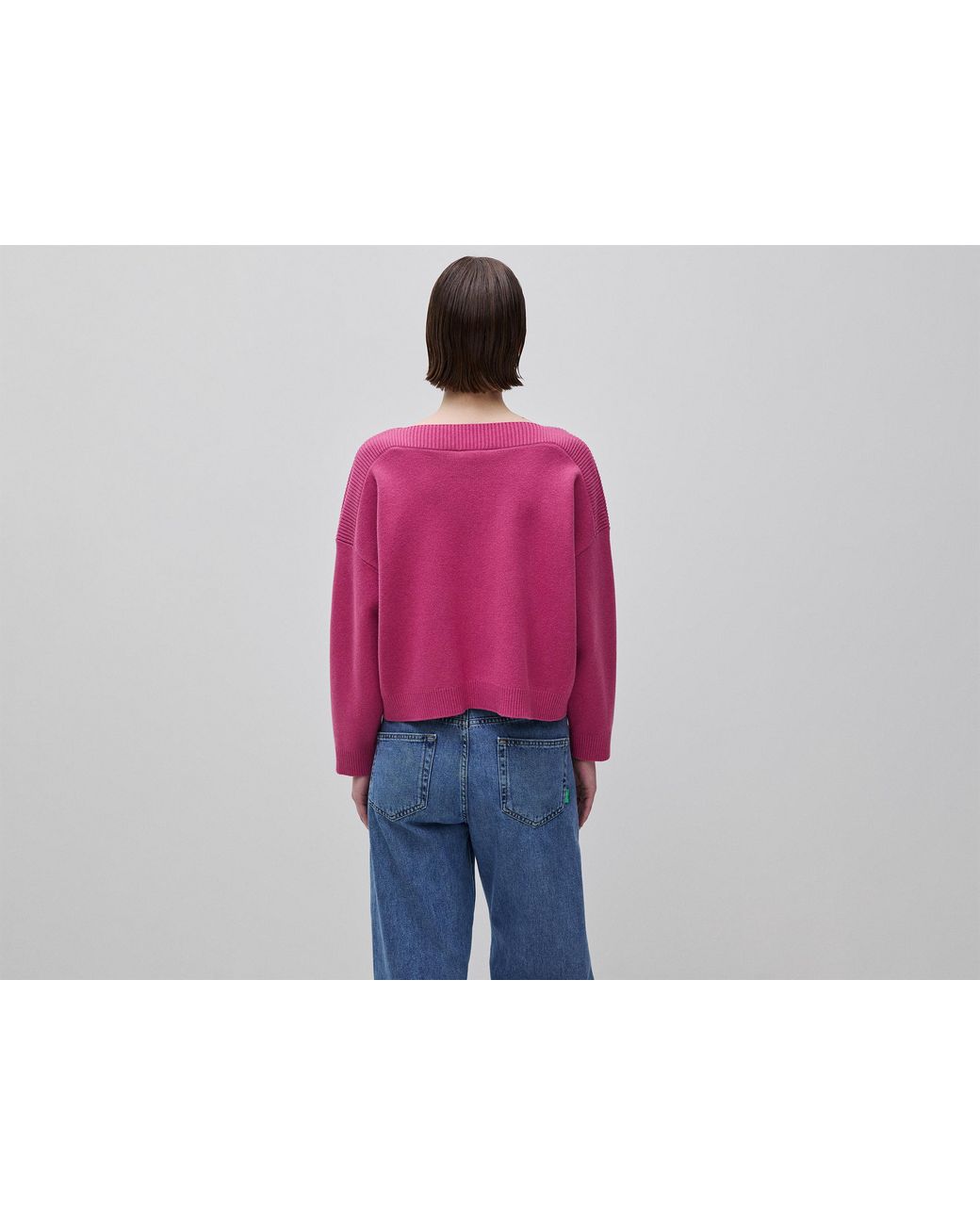 Benetton Black Benetton, Boxy Fit Jacquard Sweater