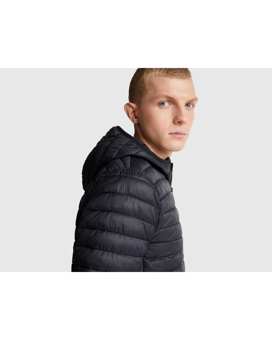 Benetton Black Benetton, Regular Fit Puffer Jacket for men