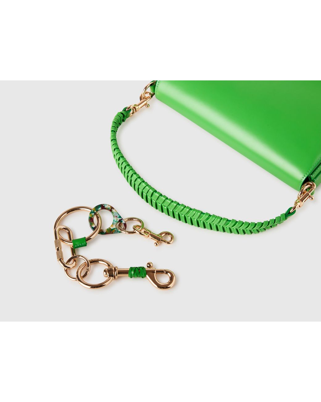 Benetton Green Benetton, Be Bag With Woven Handle