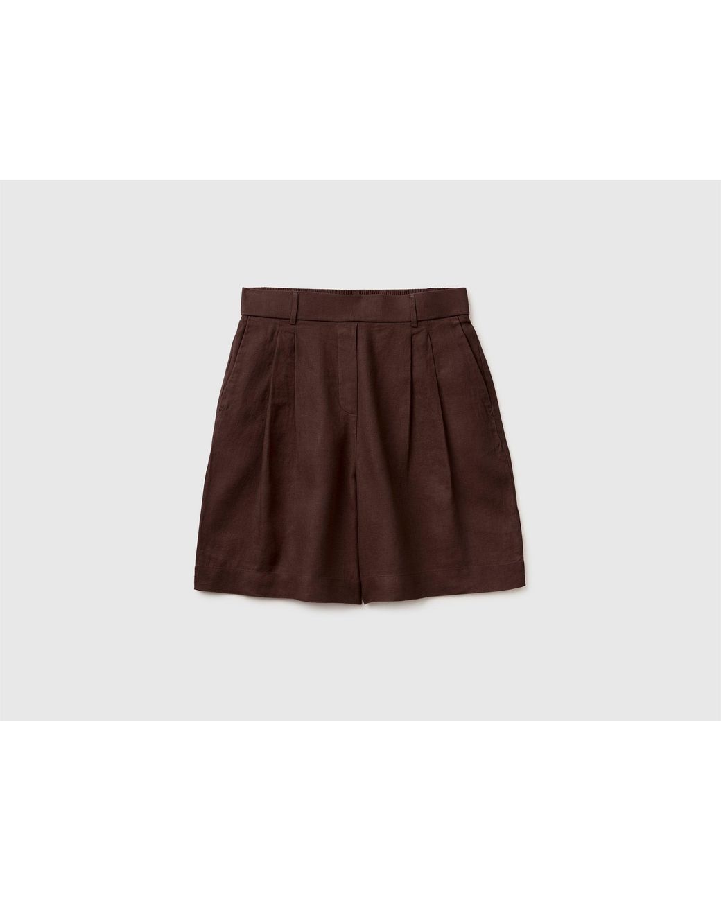 Benetton Brown Benetton, Pure Linen Bermuda Shorts