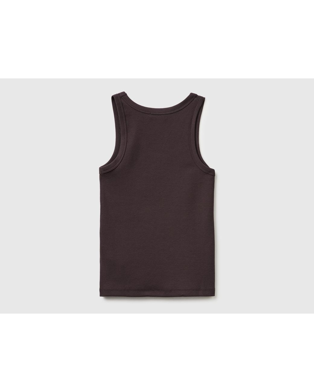 Benetton Black Benetton, Wide-Neck Ribbed Tank Top