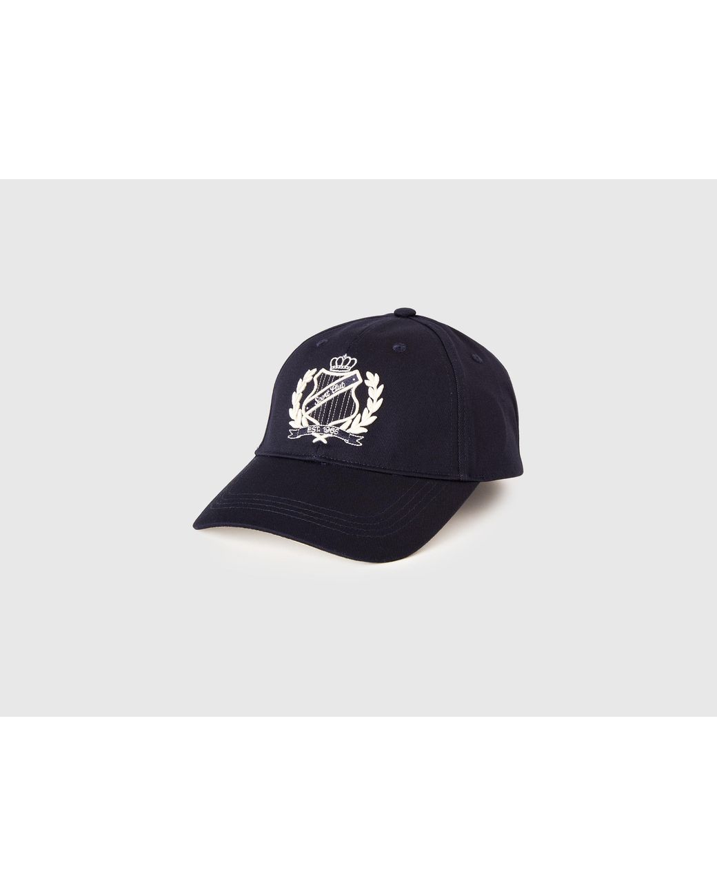 Benetton Black Benetton, Baseball Cap With Embroidery
