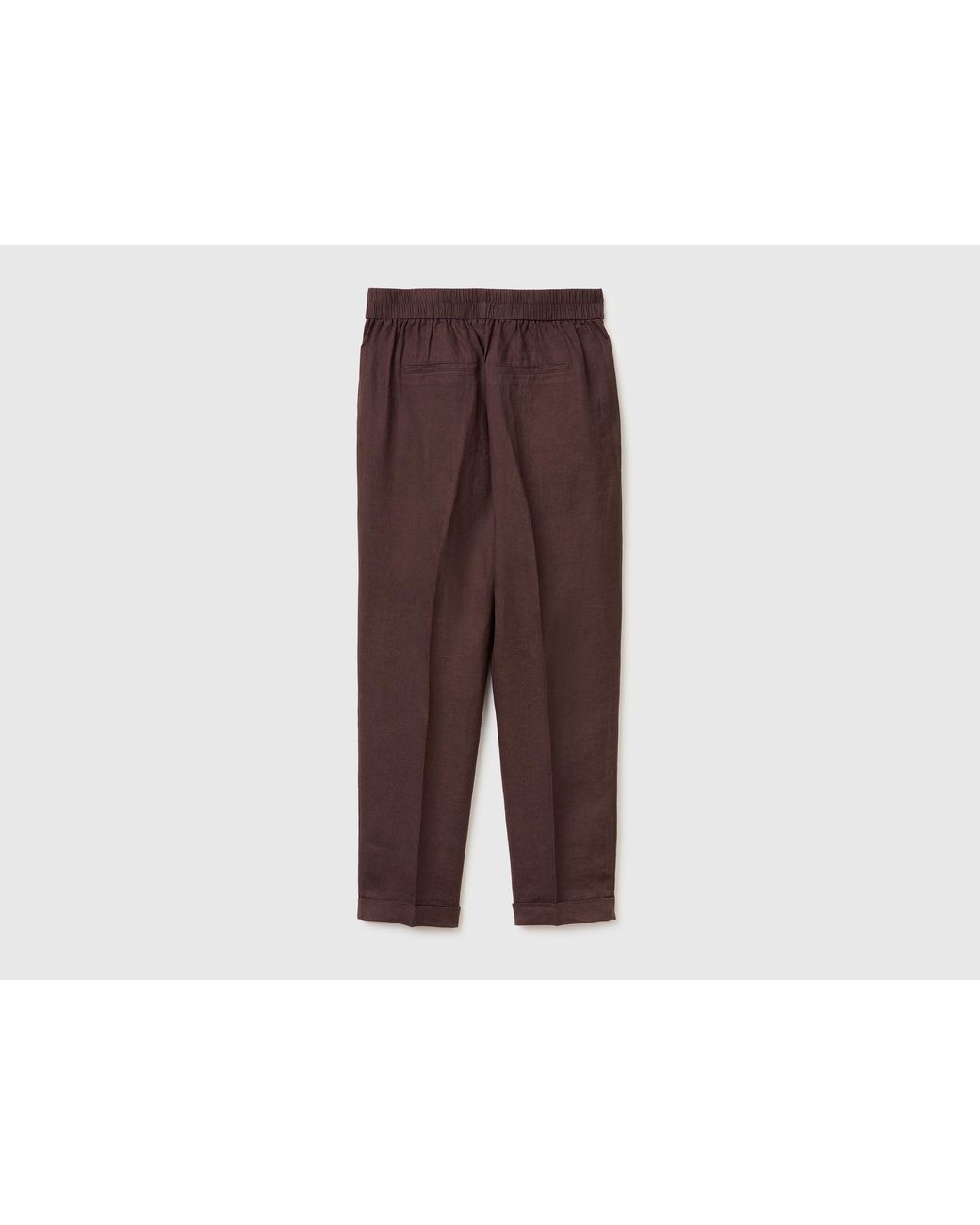 Benetton Black Benetton, 100% Linen Cigarette Trousers