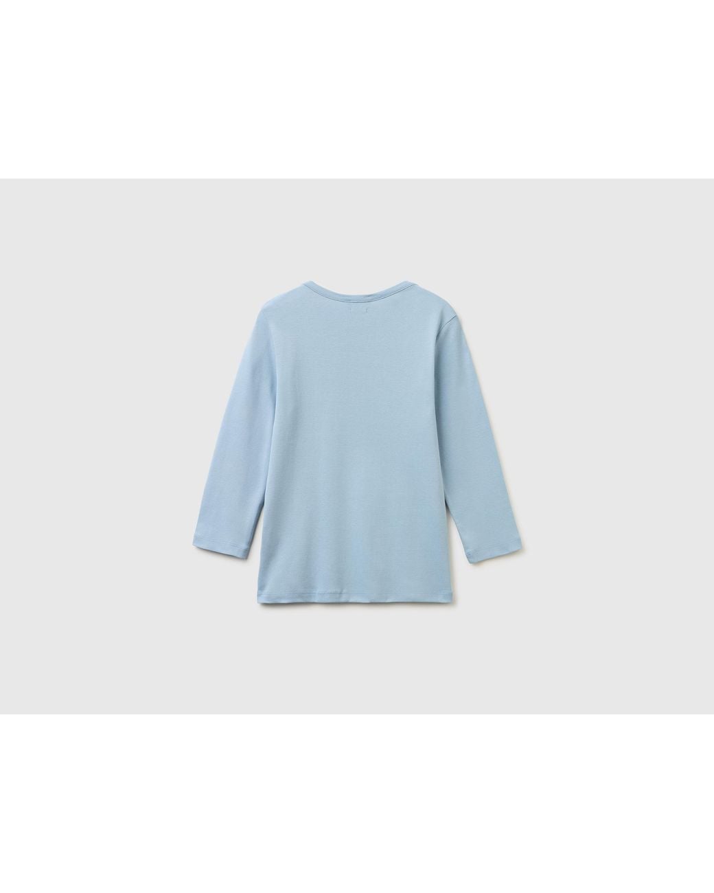 Benetton Blue Benetton, Slim Fit T-Shirt With Boat Neck