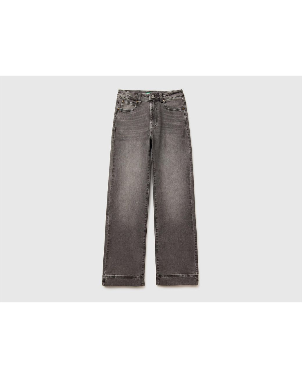 Benetton Black Benetton, Recycled Cotton Flare Jeans