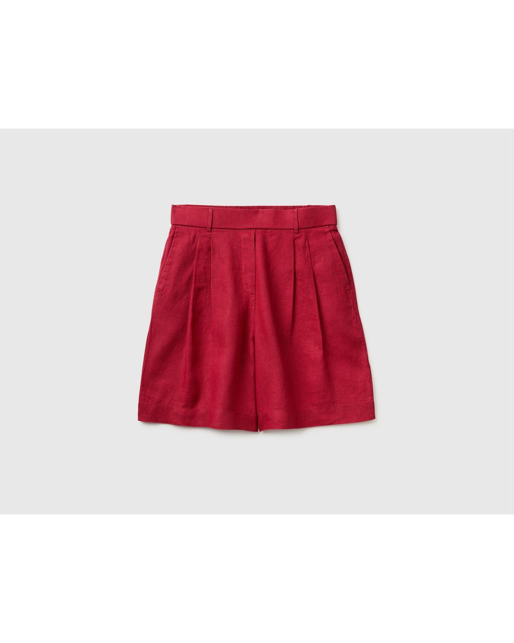 Benetton Red Benetton, Pure Linen Bermuda Shorts