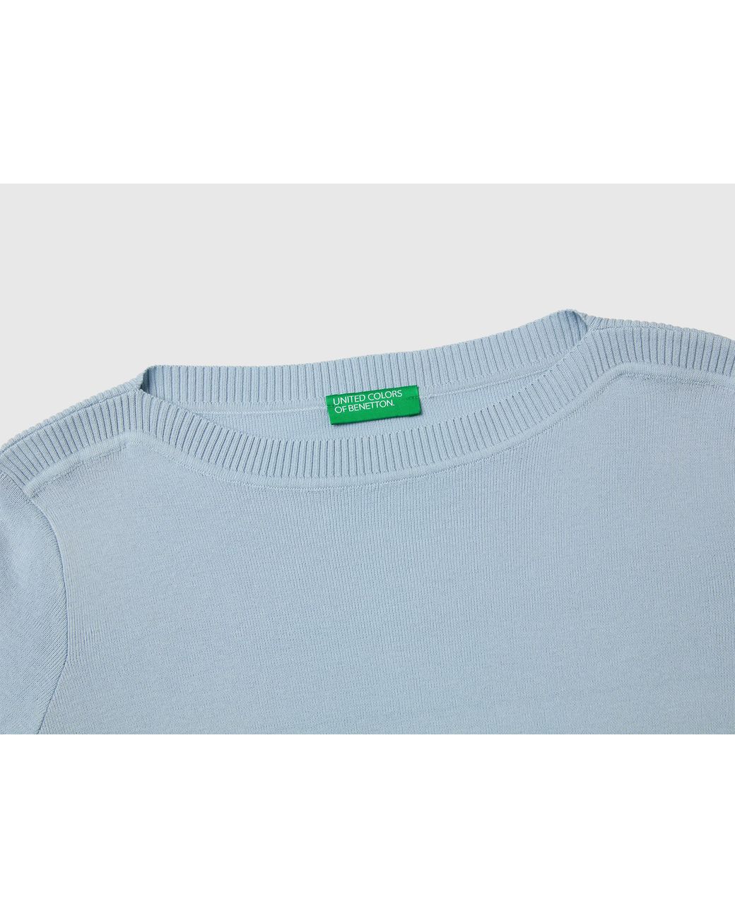 Benetton Blue Benetton, Sweater With Boat Neck