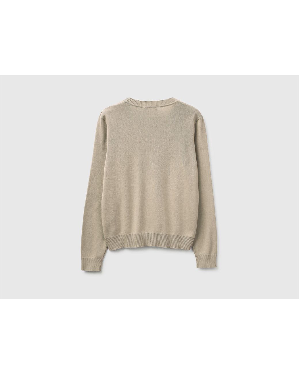 Benetton Natural Benetton, V-Neck Sweater