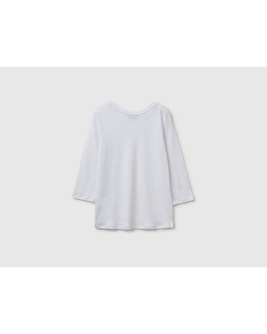 Benetton White Benetton, Boat-Neck T-Shirt