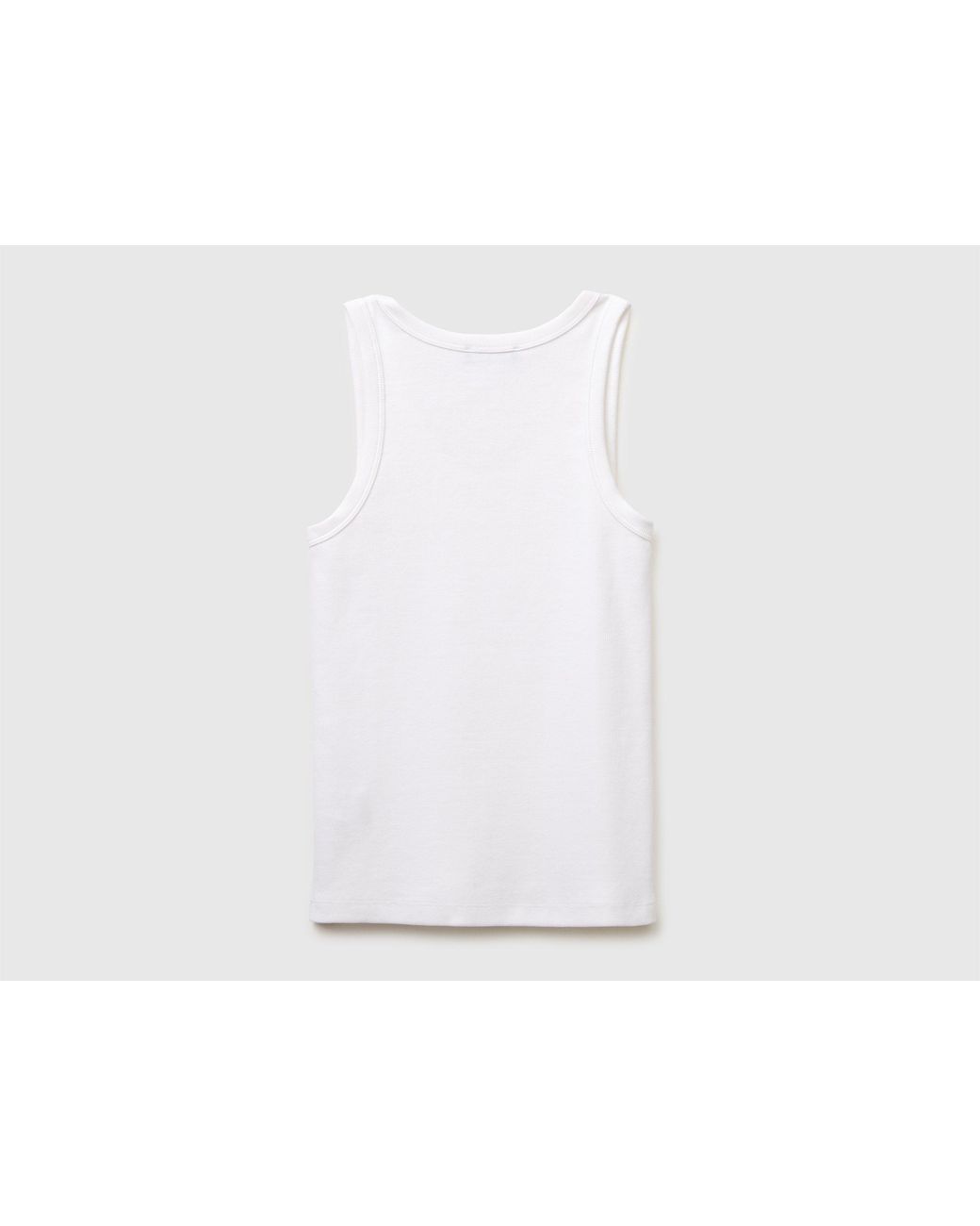 Benetton Black Benetton, Wide-Neck Ribbed Tank Top