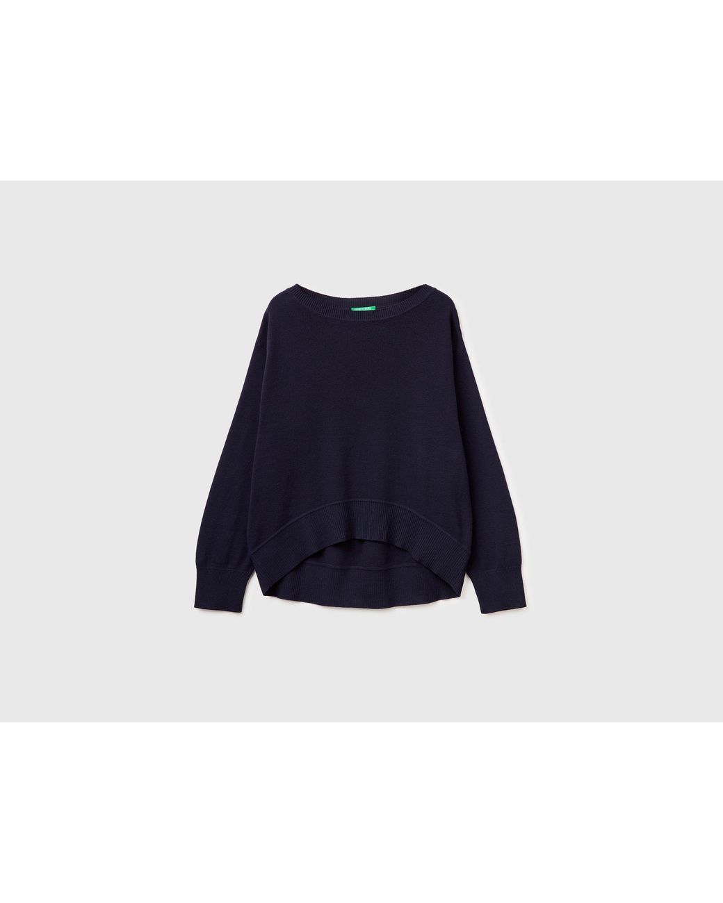 Benetton Blue Benetton, Premium Cotton Oversized Sweater