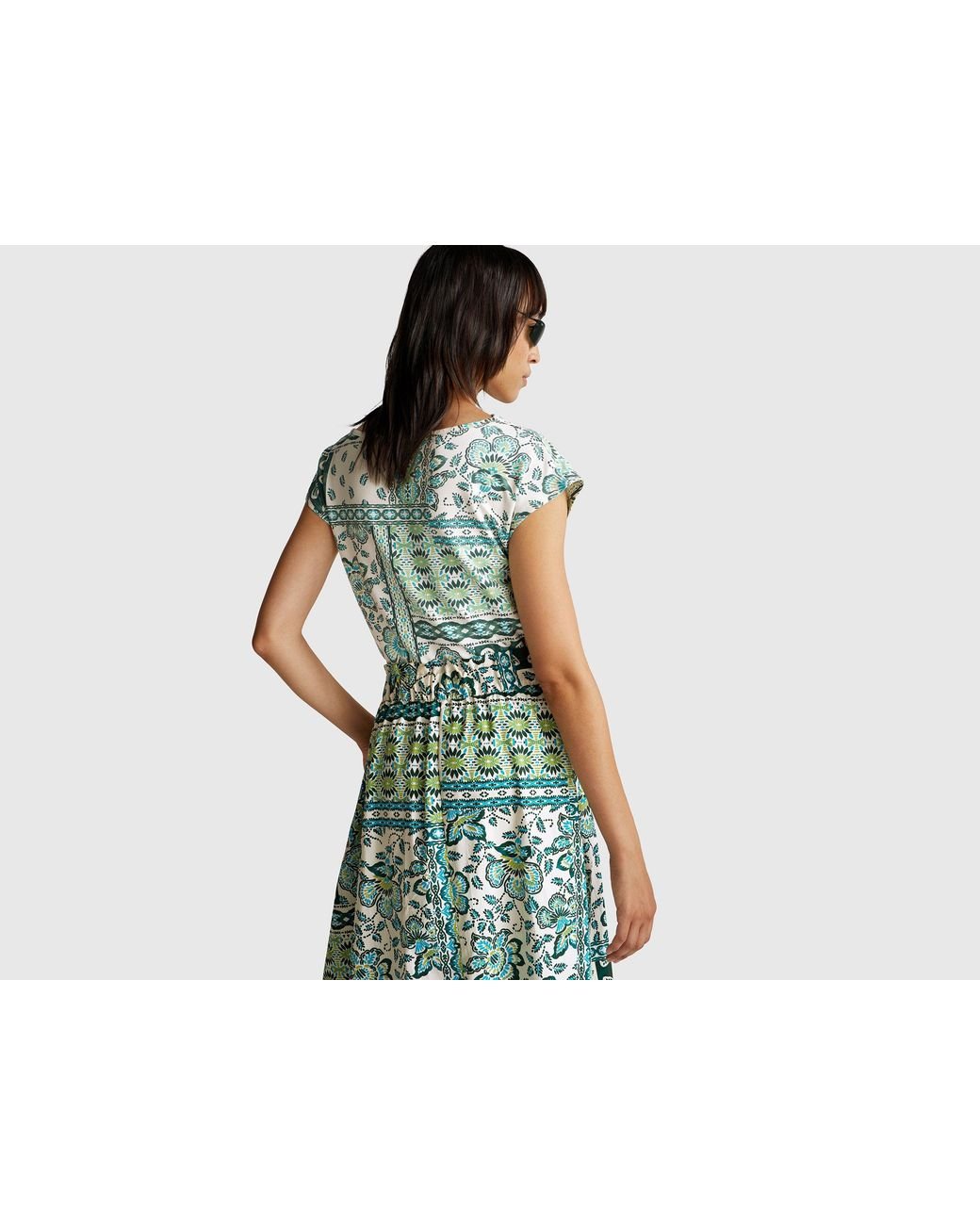 Benetton Green Benetton, Top With Bandana Print