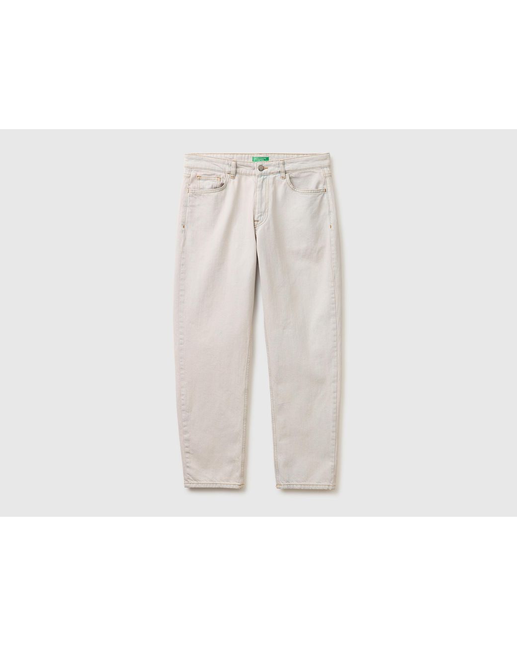 Benetton Black Benetton, Relaxed Fit Bleach Jeans for men