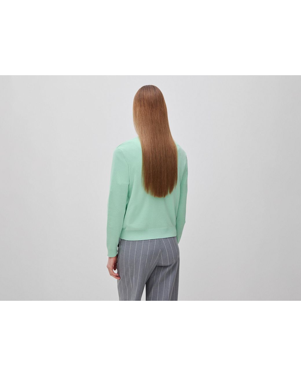 Benetton Green Benetton, Sage V-Neck Sweater