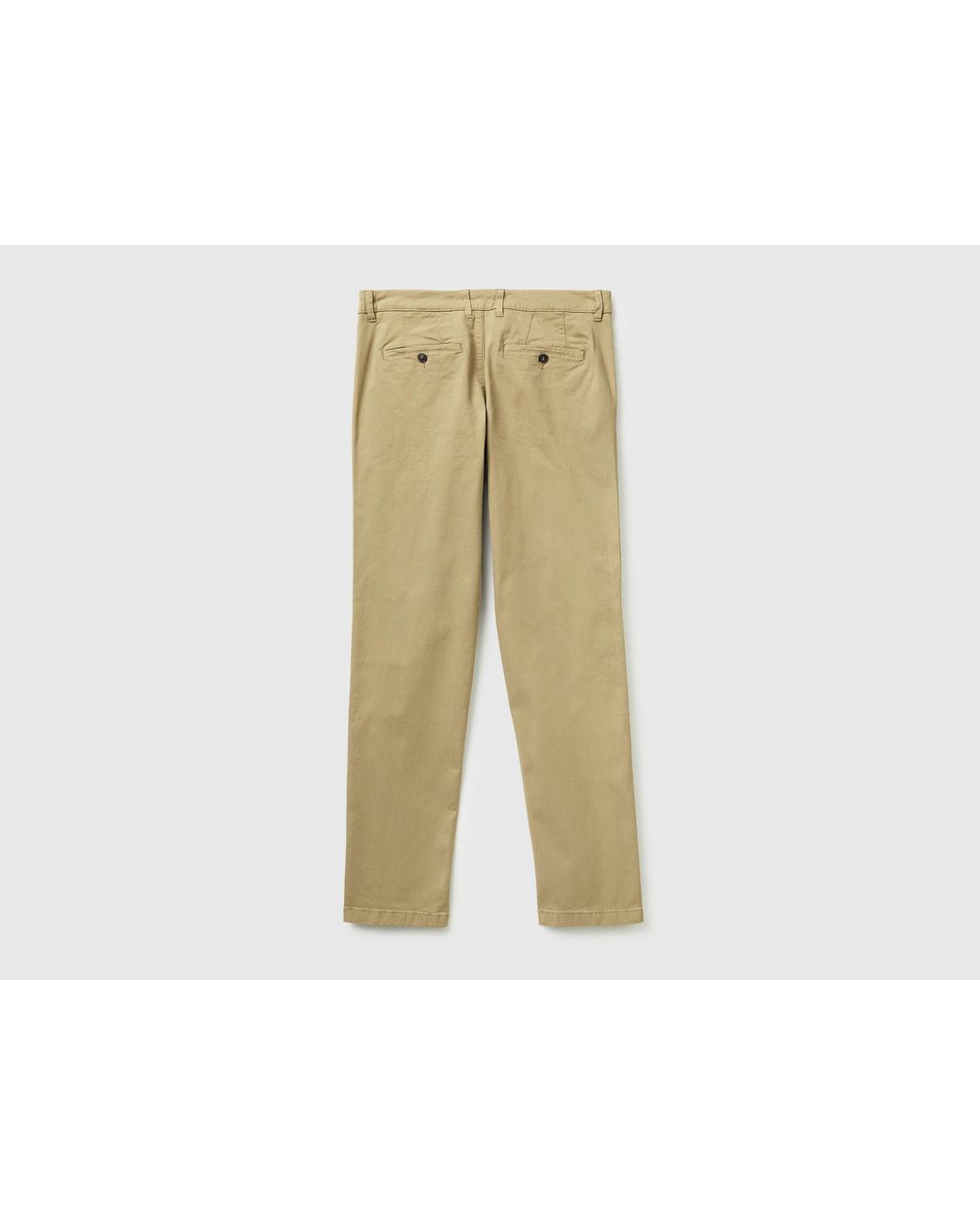 Benetton Natural Benetton, Slim Fit Cotton Chinos for men
