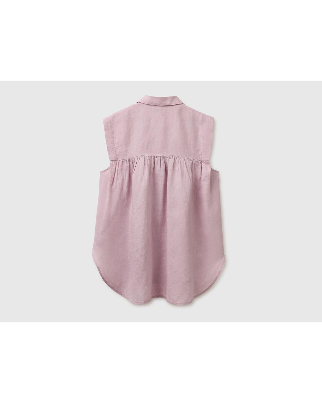 Benetton Pink Benetton, 100% Linen Sleeveless Blouse