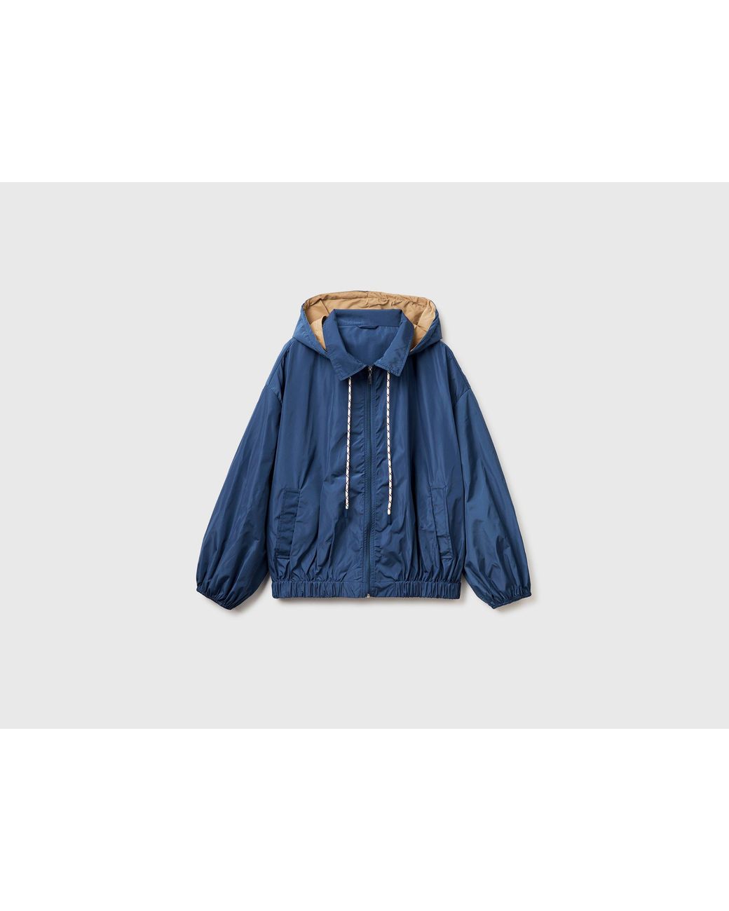 Benetton Blue Benetton, Soft Jacket With Hood