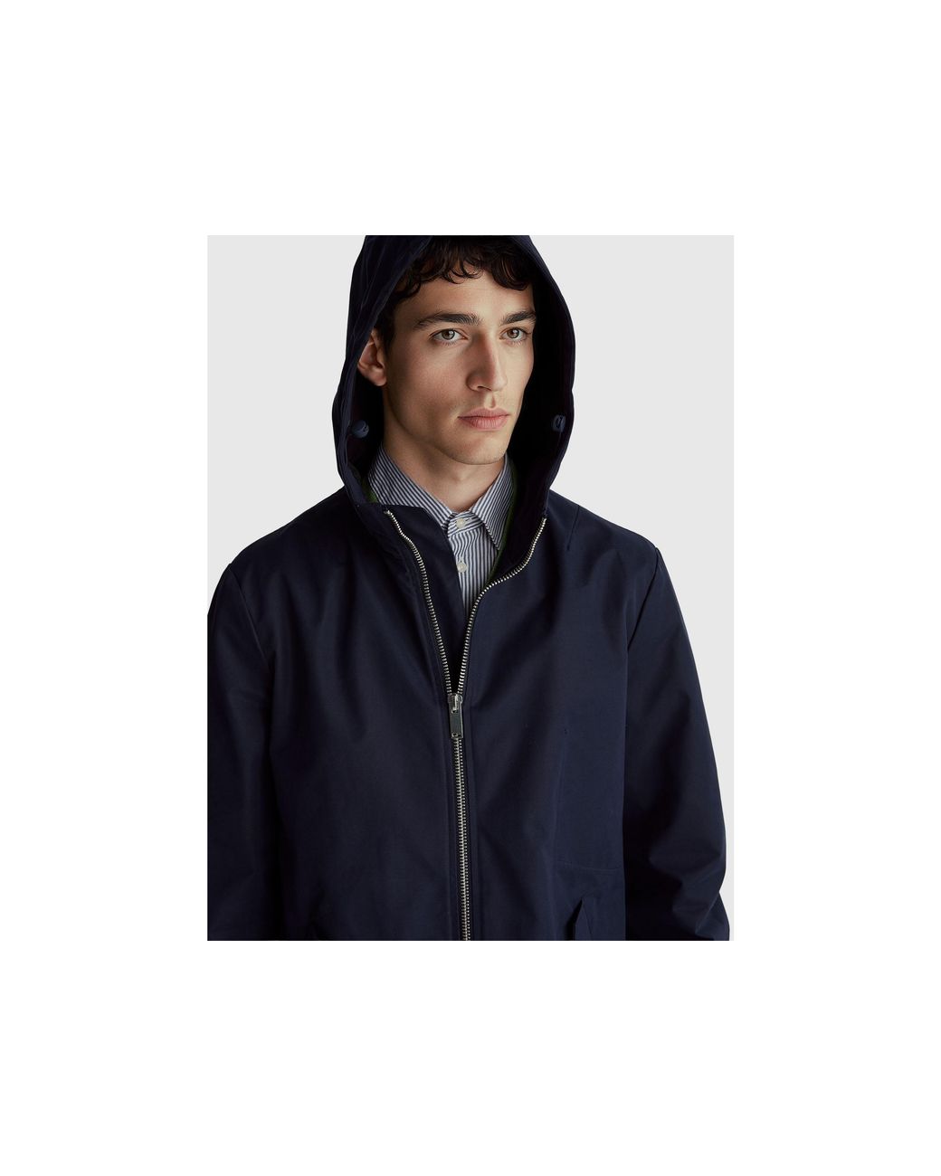 Benetton Blue Benetton, Cotton Blend Parka for men