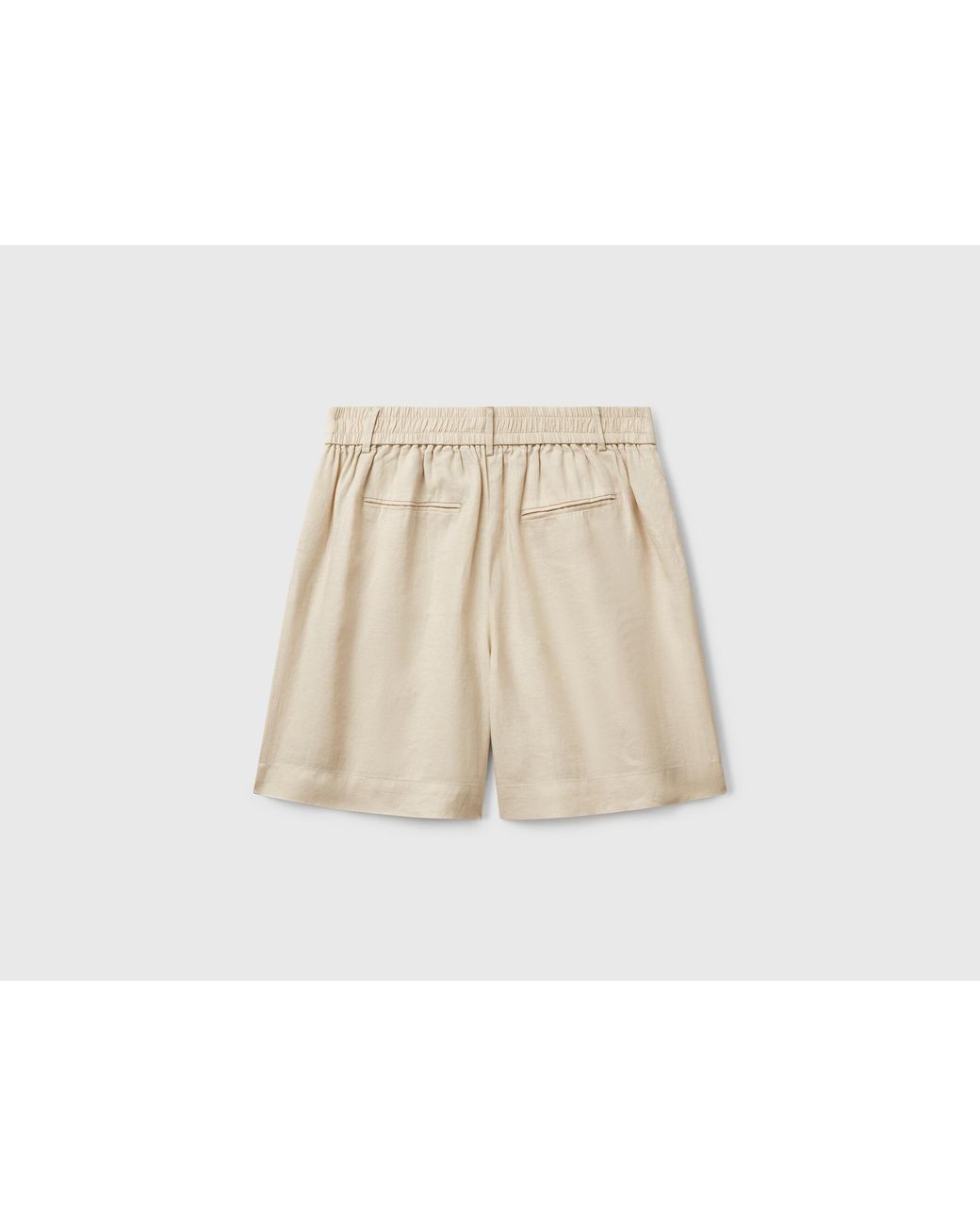 Benetton Black Benetton, 100% Linen Bermudas