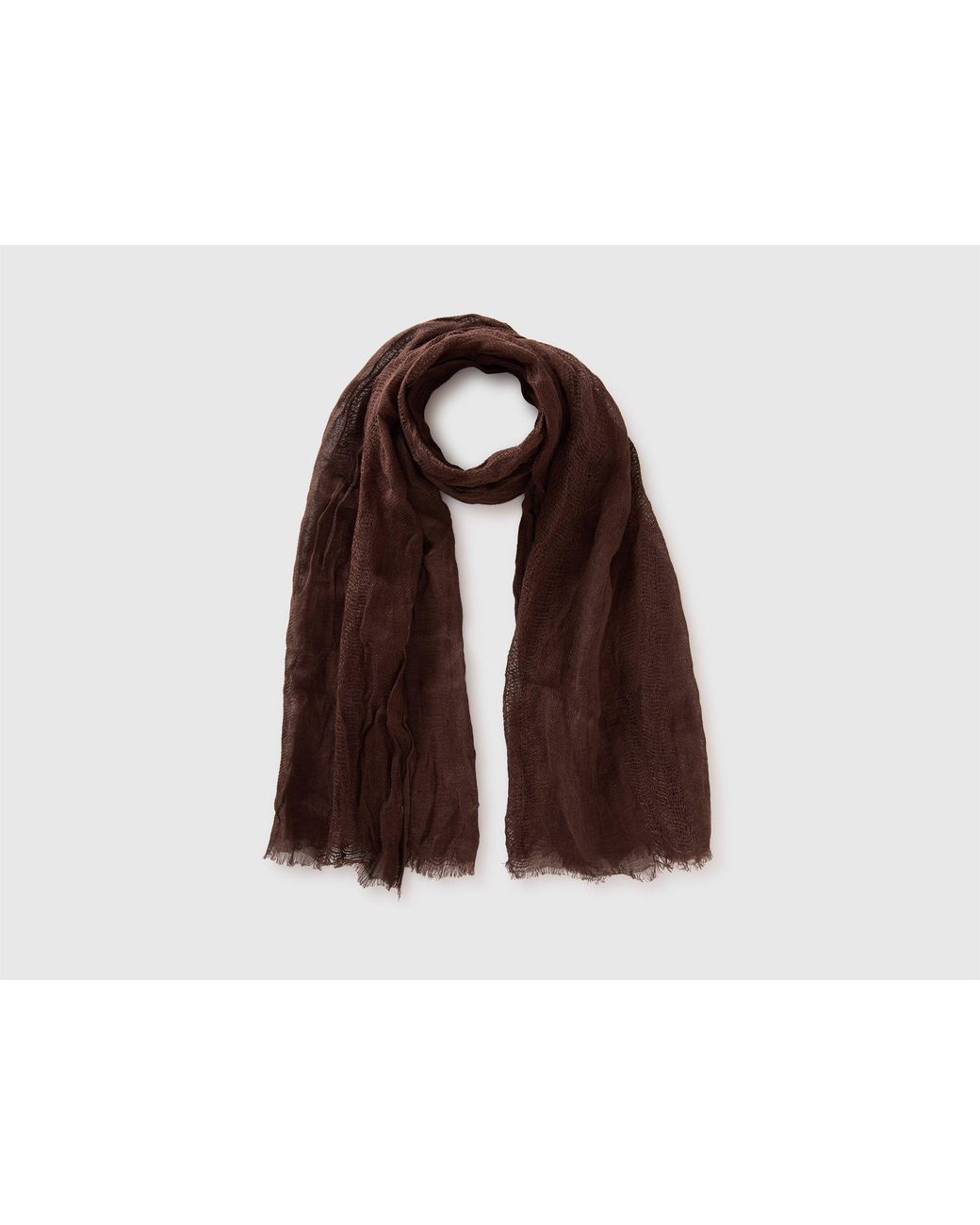 Benetton Brown Benetton, Pure Linen Scarf